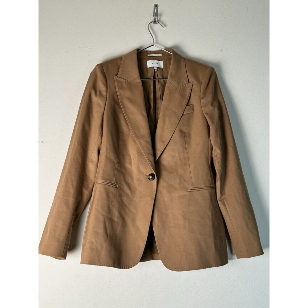 Reiss Marlie Tailored Wool Blend Blazer & Trouser Suit US 6 Brown